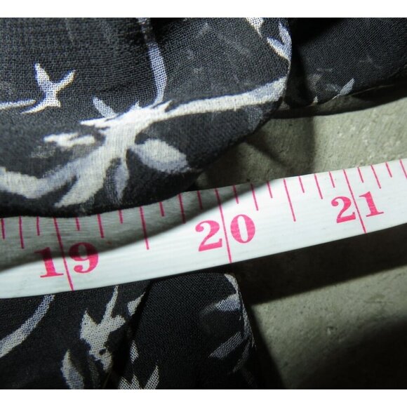 Chaudry made in India Black & White Floral Layered look midi dress size Large - Picture 6 of 6